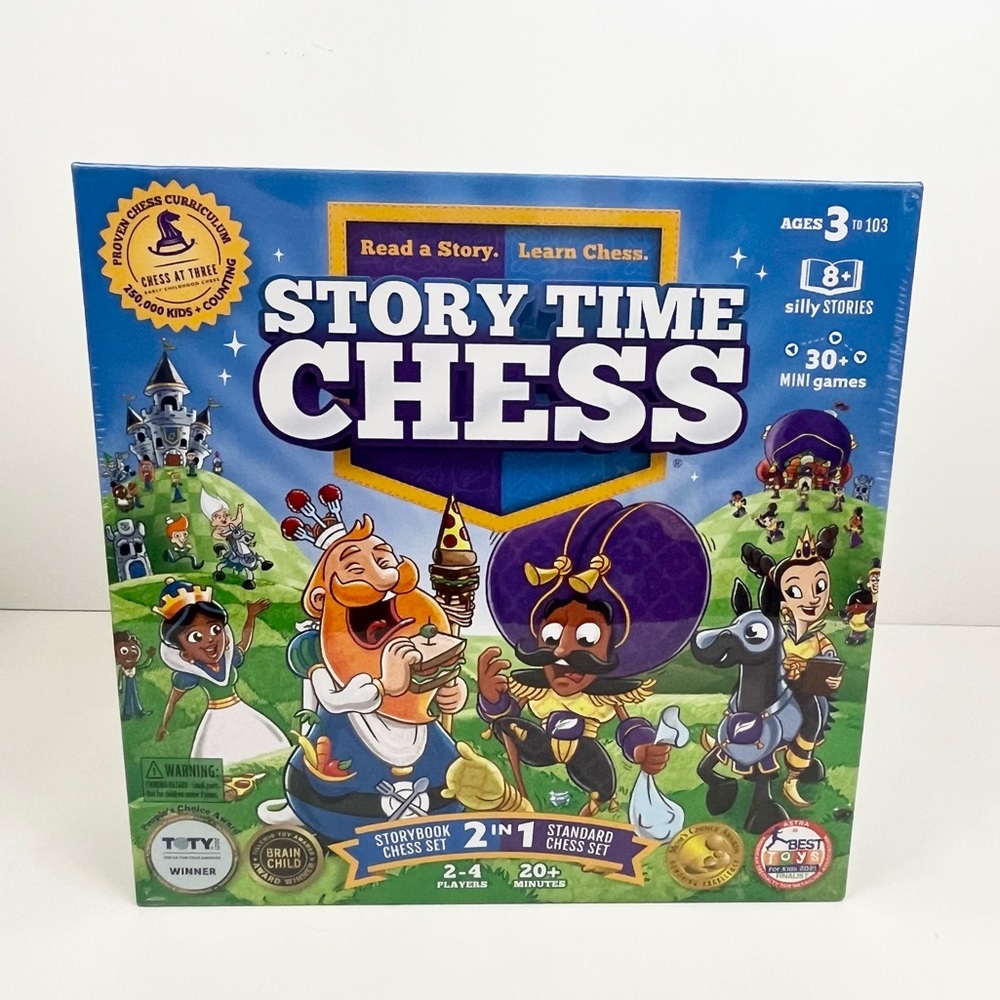 Story Time Story Book and Standard Chess Set Educational 30+ Mini Games Ages 3+ - Picture 1 of 8